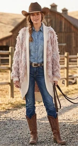 Long haired angora size L/XL oversized open cardigan. thumbnail 1
