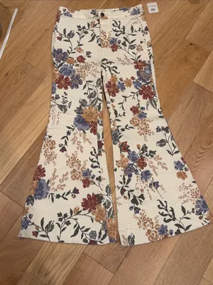 We The Free free people FREE PEOPLE Crop YOUTHQUAKE Print Flare Jeans 28‎ nwt thumbnail 3