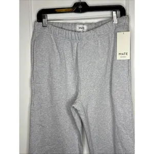 Mate the Label Organic Fleece Relaxed Pocket Sweatpant Heather Grey Xsmall $128 thumbnail 6