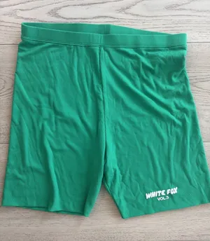 White Fox Vol 3 Ribbed Bike Shorts Green Size XL Athletic Athleisure 5 Inch thumbnail 1