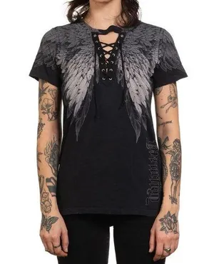 AFFLICTION Age of Winter Short Sleeve Tee Size L New with Tag MSRP $58 SOO thumbnail 1
