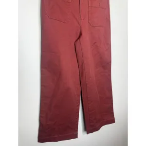 LOFT The Palmer Wide Leg High Rise Pants Size 2 Dusty Rose Pink Denim Trousers thumbnail 2