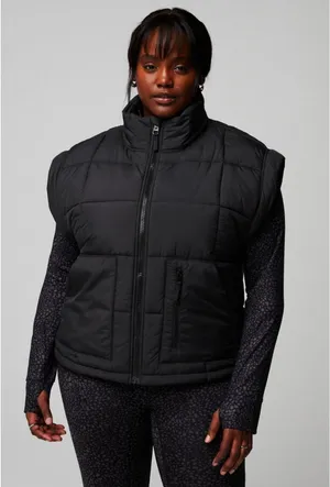 Fabletics GREY puffer vest thumbnail 3