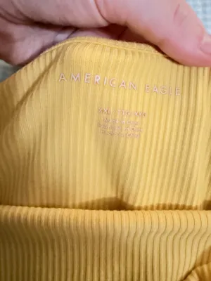 American eagle ribbed halter top yellow XXL thumbnail 2