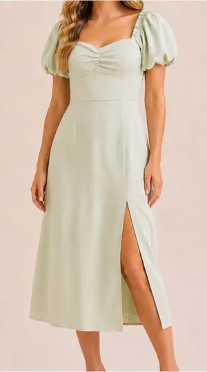 NEW Altar’d State Sage Green Midi / Maxi Dress Size Small NWT thumbnail 1
