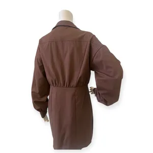 Pretty Little Thing Brown Button-Up Dress thumbnail 2
