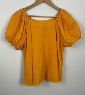 Maeve Anthropologie Puff Sleeve Shirt Womens Size Small thumbnail 1