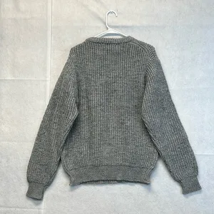 LOFT & BROWNSTONE Sweater Women's L Chunky Gray Crew Neck Pullover Knit‎ Wool thumbnail 9