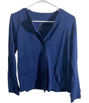 Isaac Mizrahi Live Cardigan XS Navy Blue Button-Up Long‎ Sleeve thumbnail 1