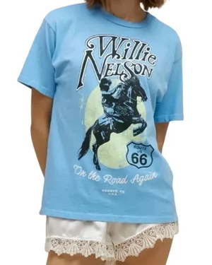 DAYDREAMER Willie Nelson Route 66 Tee, Size Small New without Tag MSRP $88 thumbnail 1
