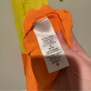 Scoop NYC Mason‎ one shoulder color block midi dress orange yellow size medium thumbnail 7