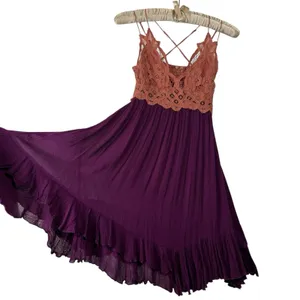 Free‎ People Adella Dress Small Pink Boho Festival Goth Fairy Whimsy Romantic thumbnail 4