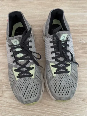 On Running Womens 7.5 Cloudswift Sneakers Alloy Glacier Grey Lime thumbnail 2