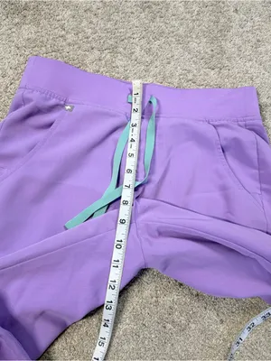 Figs Women’s Zamora High-Rise Casual Scrub Trouser Pants in Lavender XSP thumbnail 10