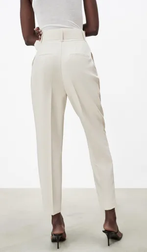 ZARA ecru high waisted belted fabric pants blogger favorite thumbnail 12