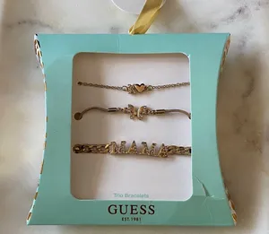 NWT Guess Gold Tone Bracelet Set with Charms thumbnail 1