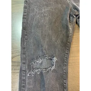 We The Free People‎ Distressed Black Jeans 30 Button Fly Denim Actual 34x29.5 thumbnail 11
