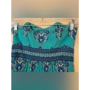 Vineyard Vines Teal Tube Top Maxi Dress Women's Sz 2 thumbnail 4
