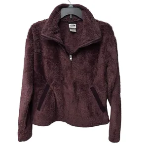 The North Face Jacket Womens Size Medium Brown Teddy Fleece 1/4‎ Zip Pullover thumbnail 2