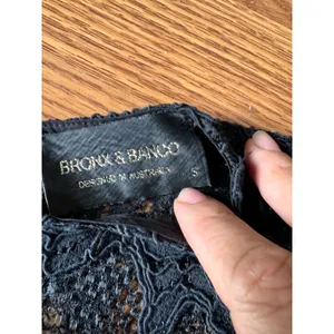 Bronx & Banco Black Lace Maxi Dress Cap Sleeve Formal Cocktail Size S thumbnail 11