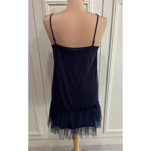Mystree Women's‎ Navy Tulle Hem Slip Dress Size Large Balletcore Fairy thumbnail 5