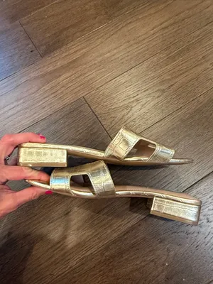 Seven NYC Metallic Gold Harlien Slide Sandal Size 9 - C30-116 thumbnail 6