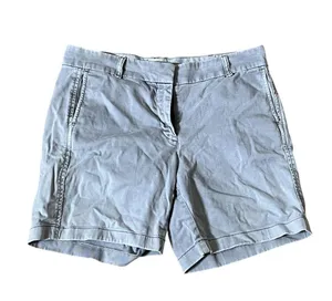 J.Crew Women's Chino Shorts Size 10 Light Gray Cotton Blend thumbnail 6