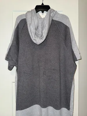 Lululemon Opened Up Poncho Sweater Grey with Dark Gray thumbnail 4