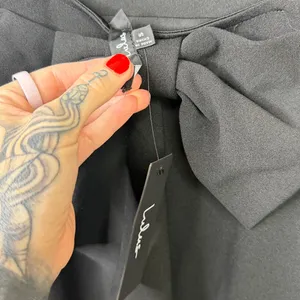 NEW Lulus Exquisite Refinement Black Backless Bow Ruffled Maxi Dress Small thumbnail 11