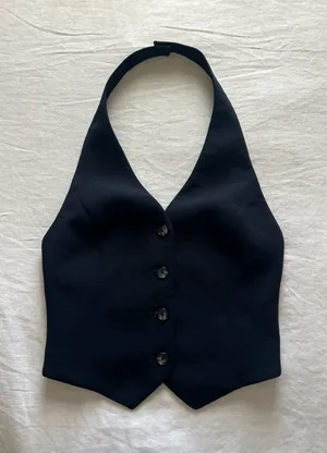 Aritzia Wilfred black halter vest in size 00 thumbnail 1