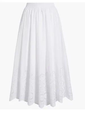 Hill House The Amal Skort White Eyelet Cotton Womens Large New With Tag thumbnail 1