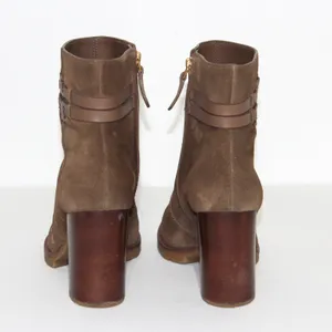 Tory Burch Leigh Lug Sole Booties In River Rock/ River Rock Size 8 thumbnail 5