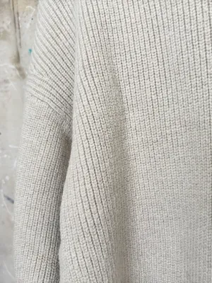 Lululemon Merino Wool-Blend Ribbed Turtleneck Sweater, Heathered Natural Ivory thumbnail 4