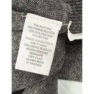 LOFT Gray Long Button Front Cardigan Sweater Classic Layering Essential L‎ thumbnail 7