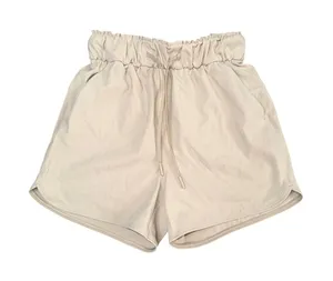 Lululemon Cinchable High Rise Shorts Womens‎ 0 Tan Excellent High Rise Paperbag thumbnail 1