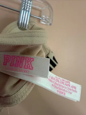PINK Victoria's Secret Strapless Longline Bandeau — Nude with Black Logo Band thumbnail 2