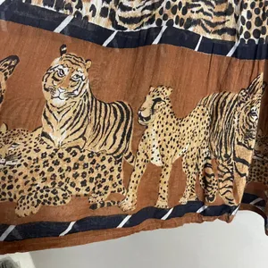 Vintage Broomstick Skirt Animal Print Safari Leopard Tiger Cheetah Big Cat Boho thumbnail 11