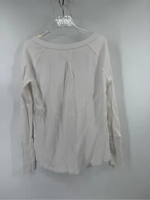 We the free white waffle knit long sleeve top size small thumbnail 2