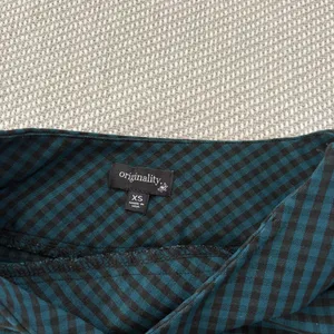 Low Rise Blue Black Plaid Gingham Check y2k Micro Mini Skirt Sz Xs thumbnail 4