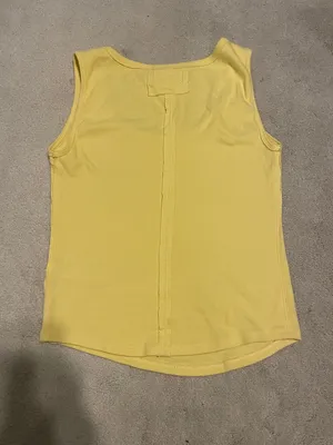 We The Free Sunny Yellow Ribbed Scoop Tank thumbnail 3