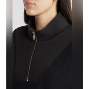 The Great The Slouch Trail Half Zip Pullover Sweatshirt in Black |Sz 1 (S) thumbnail 2