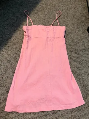 Zara pink linen mini dress  thumbnail 1