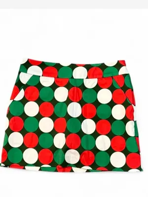 Loudmouth Golf Skirt Red, White, and Green Polka Dot Mini Skirt Sz 2 NWOT thumbnail 5