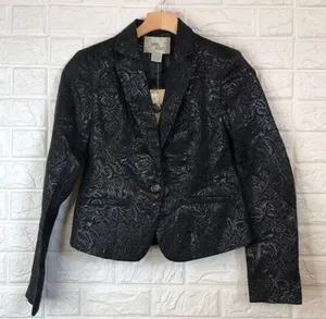 NWT Sans Souci shiny jacquard‎ blazer jacket thumbnail 1