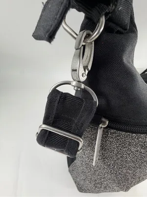 Baggallini Convertible Hobo Crossbody Bag Black Gray Travel RFID Wristlet‎ Purse thumbnail 3