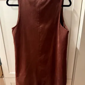 Zara Brown Suede Shift Mini Dress thumbnail 6