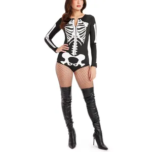 Tipsy Elves Sexy Skeleton Bodysuit Costume - Size M - Black - NWT‎ thumbnail 3