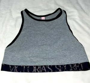 Victoria’s Secret sports bra & shortie set gray & black size M NWOT thumbnail 3