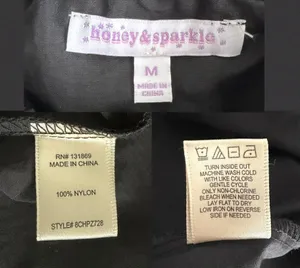 Honey&Sparkle NWT Sz M Black Nylon Utility Cargo Mini Skirt Drawstring Waist thumbnail 4