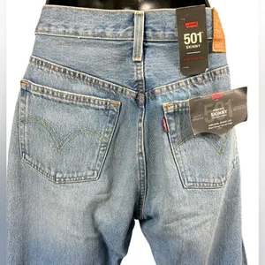 Levi’s 501 Button Fly High Rise Skinny Leg Jeans thumbnail 9